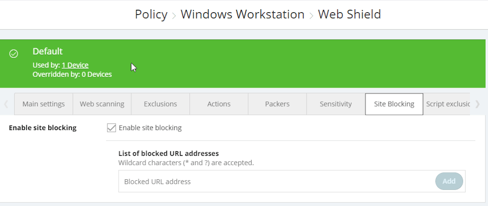 Jak zablokować strony internetowe w AVG Cloud?